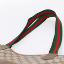 GUCCI GG Supreme Web Sherry Line Tote Bag PVC Beige Gold 39 02 003 Auth 200146-8