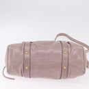 Miu Miu Vittero Hand Bag Leather 2way Pink Gold Tone Auth 200147V-5