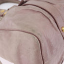 Miu Miu Vittero Hand Bag Leather 2way Pink Gold Tone Auth 200147V-10