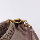 Miu Miu Vittero Hand Bag Leather 2way Pink Gold Tone Auth 200147V-19