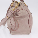 Miu Miu Vittero Hand Bag Leather 2way Pink Gold Tone Auth 200147V-3