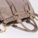 Miu Miu Vittero Hand Bag Leather 2way Pink Gold Tone Auth 200147V-6