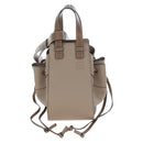 LOEWE Hammock Small Hand Bag Leather 2way Beige Gold Tone Auth 200149V-13
