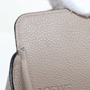 LOEWE Hammock Small Hand Bag Leather 2way Beige Gold Tone Auth 200149V-9