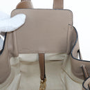 LOEWE Hammock Small Hand Bag Leather 2way Beige Gold Tone Auth 200149V-26