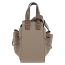 LOEWE Hammock Small Hand Bag Leather 2way Beige Gold Tone Auth 200149V-2