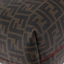 FENDI Zucca Tote Bag PVC Leather Brown Gold Tone 8BH199 Auth 200151-11