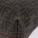 FENDI Zucca Tote Bag PVC Leather Brown Gold Tone 8BH199 Auth 200151-12