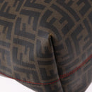 FENDI Zucca Tote Bag PVC Leather Brown Gold Tone 8BH199 Auth 200151-13