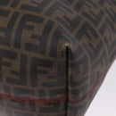 FENDI Zucca Tote Bag PVC Leather Brown Gold Tone 8BH199 Auth 200151-14