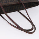 FENDI Zucca Tote Bag PVC Leather Brown Gold Tone 8BH199 Auth 200151-7