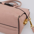 Miu Miu Madras Fiocco Hand Bag Leather 2way Pink Gold Auth 200153V-15