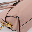 Miu Miu Madras Fiocco Hand Bag Leather 2way Pink Gold Auth 200153V-16