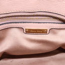 Miu Miu Madras Fiocco Hand Bag Leather 2way Pink Gold Auth 200153V-19