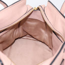 Miu Miu Madras Fiocco Hand Bag Leather 2way Pink Gold Auth 200153V-20