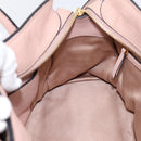 Miu Miu Madras Fiocco Hand Bag Leather 2way Pink Gold Auth 200153V-21