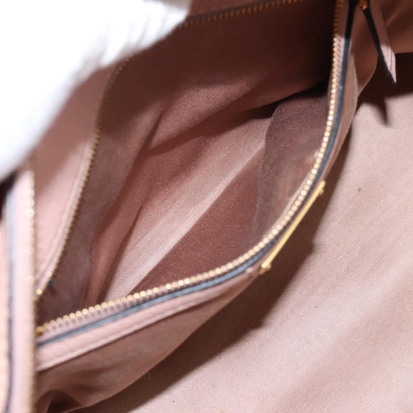 Miu Miu Madras Fiocco Hand Bag Leather 2way Pink Gold Auth 200153V
