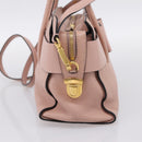 Miu Miu Madras Fiocco Hand Bag Leather 2way Pink Gold Auth 200153V-3