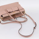 Miu Miu Madras Fiocco Hand Bag Leather 2way Pink Gold Auth 200153V-9