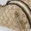 GUCCI GG Canvas Hand Bag Beige Gold Tone 139261 Auth 200155-15