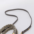 Miu Miu Matelasse Hand Bag Leather 2way Gray Gold Auth 200159V-15