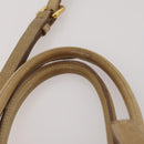 PRADA Hand Bag Leather 2way Beige Gold Tone Auth 200160-10