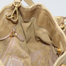 PRADA Hand Bag Leather 2way Beige Gold Tone Auth 200160-18