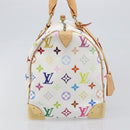 LOUIS VUITTON Monogram Multicolor Speedy 30 Hand Bag White M92643 Auth 200161SAV-3