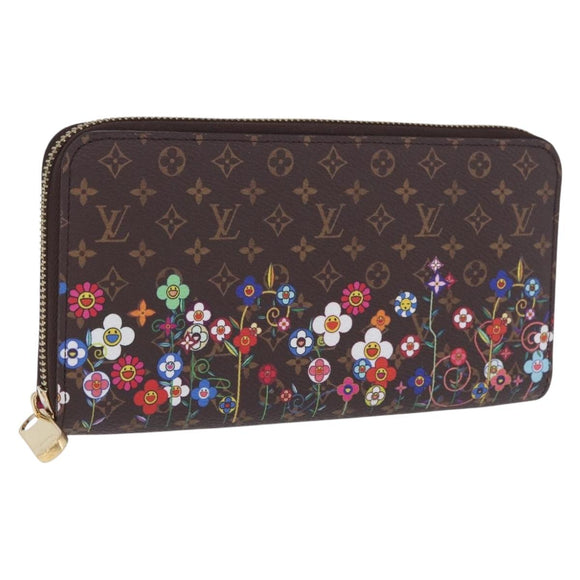 LOUIS VUITTON Monogram Takashi Murakami Zippy Wallet M14162 LV Auth 200162M