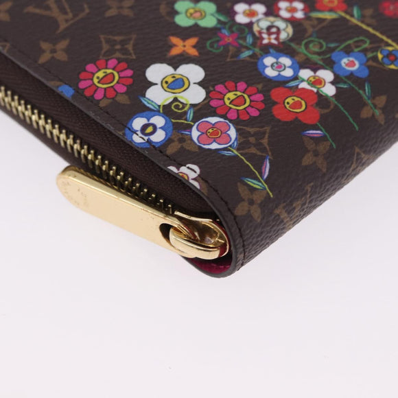 LOUIS VUITTON Monogram Takashi Murakami Zippy Wallet M14162 LV Auth 200162M
