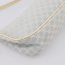 CELINE Macadam Canvas Hand Bag Light Blue Silver Auth 200167-16