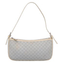 CELINE Macadam Canvas Hand Bag Light Blue Silver Auth 200167-13