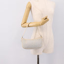 CELINE Macadam Canvas Hand Bag Light Blue Silver Auth 200167-21