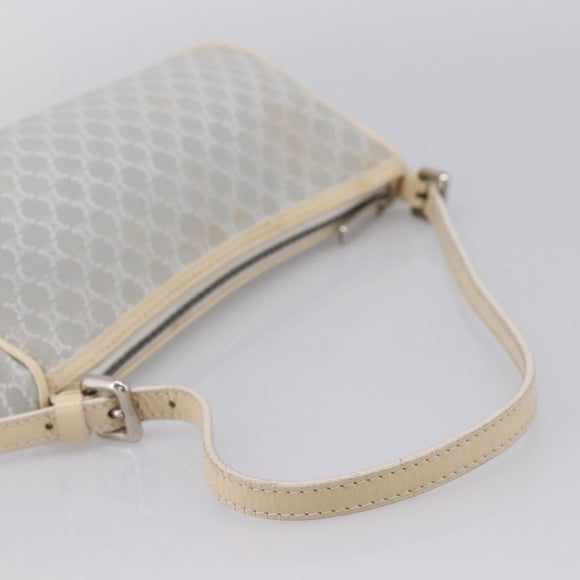 CELINE Macadam Canvas Hand Bag Light Blue Silver Auth 200167