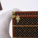 LOUIS VUITTON Monogram Paper Weight Metal Brown Gold Tone M99408 LV Auth 200168V-11