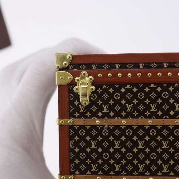 LOUIS VUITTON Monogram Paper Weight Metal Brown Gold Tone M99408 LV Auth 200168V