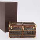 LOUIS VUITTON Monogram Paper Weight Metal Brown Gold Tone M99408 LV Auth 200168V-12