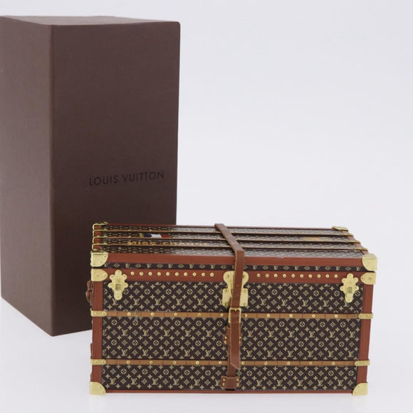 LOUIS VUITTON Monogram Paper Weight Metal Brown Gold Tone M99408 LV Auth 200168V