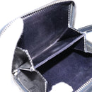 FENDI Zucchino Canvas Wallet Navy Silver Auth 200177-11