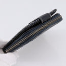 FENDI Zucchino Canvas Wallet Navy Silver Auth 200177-5