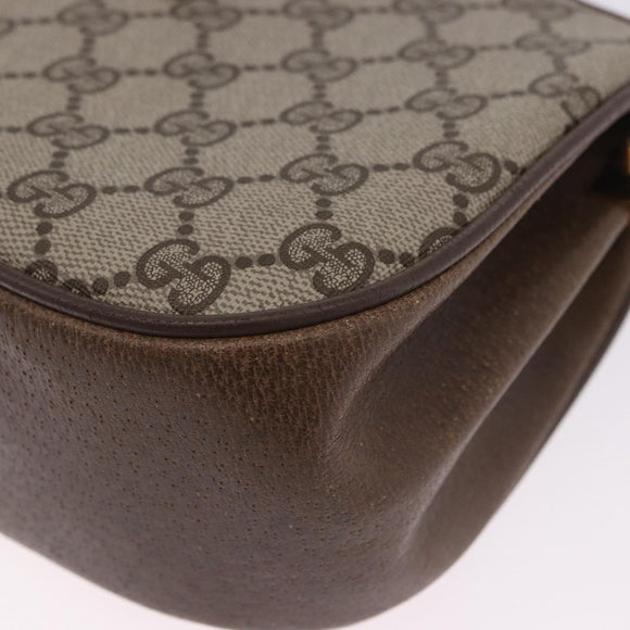 GUCCI GG Supreme Web Sherry Line Shoulder Bag PVC Beige 72 02 024 Auth 200181