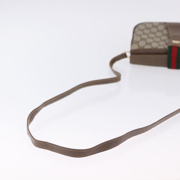 GUCCI GG Supreme Web Sherry Line Shoulder Bag PVC Beige 72 02 024 Auth 200181