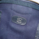 GUCCI GG Supreme Boston Bag PVC Leather Navy Gold Tone Auth 200182-12