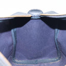 GUCCI GG Supreme Boston Bag PVC Leather Navy Gold Tone Auth 200182-18