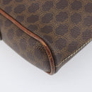 CELINE Macadam Shoulder Bag PVC Leather Brown Gold Tone Auth 200183-14