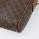 CELINE Macadam Shoulder Bag PVC Leather Brown Gold Tone Auth 200183-15