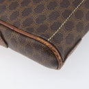 CELINE Macadam Shoulder Bag PVC Leather Brown Gold Tone Auth 200183-16