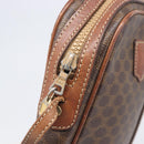 CELINE Macadam Shoulder Bag PVC Leather Brown Gold Tone Auth 200183-18