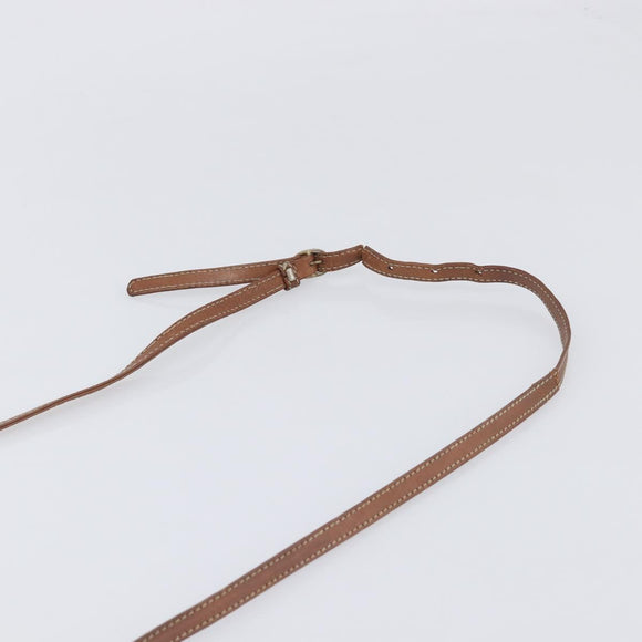 CELINE Macadam Shoulder Bag PVC Leather Brown Gold Tone Auth 200183