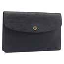 LOUIS VUITTON Epi Montaigne 27 Clutch Bag Black M52652 LV Auth 200196-1